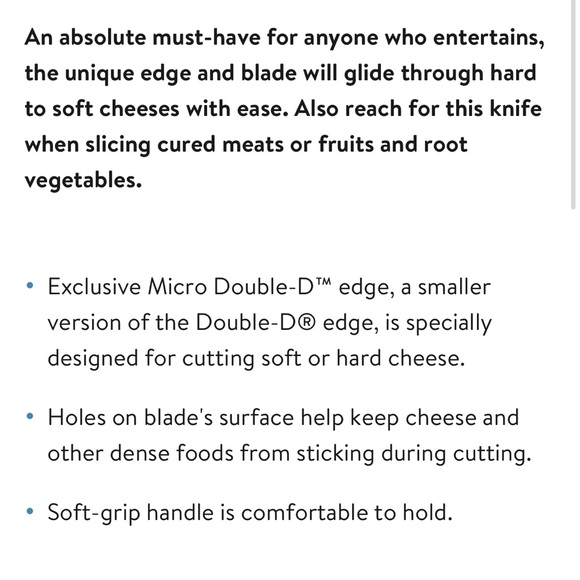 CUTCO cheese knife soft handle #1504 - Picture 4 of 4